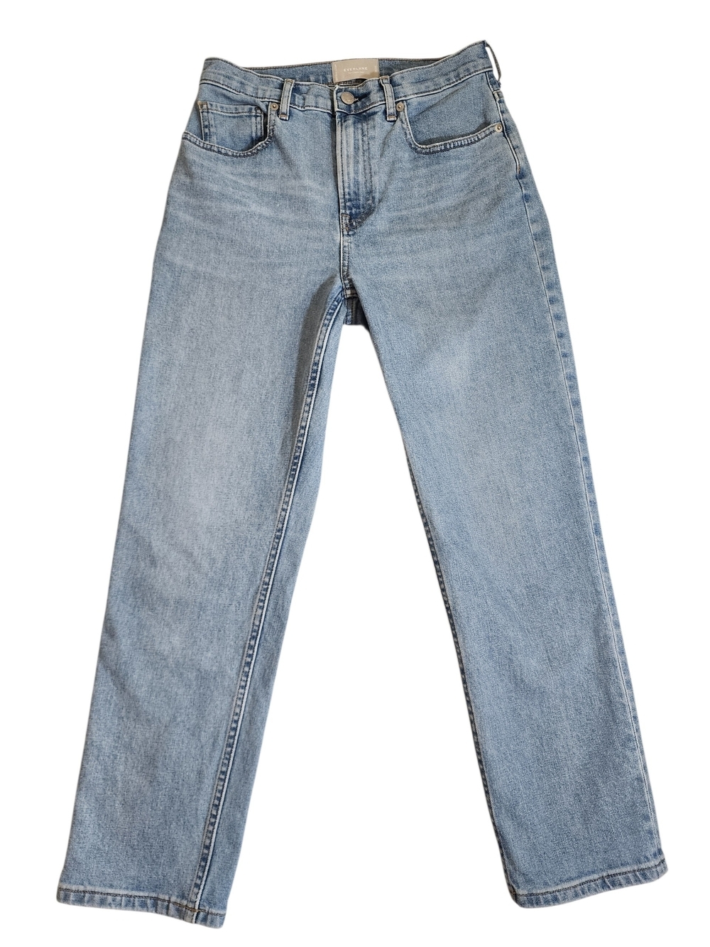 Everlane The Cheeky Crop Jeans Size 28 Light Wash Straight Leg